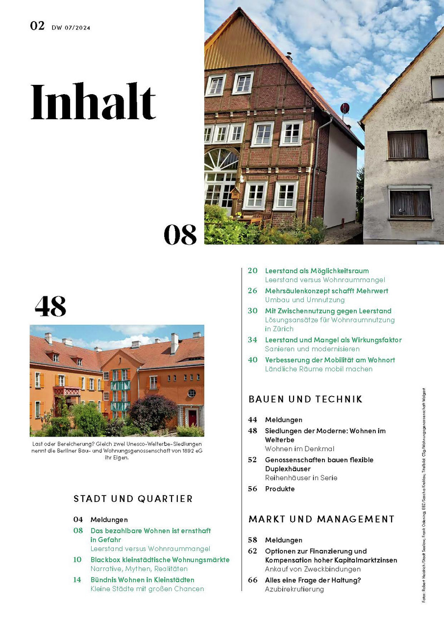 DW Die Wohnungswirtschaft - Das Fachmagazin für die Wohnungswirtschaft